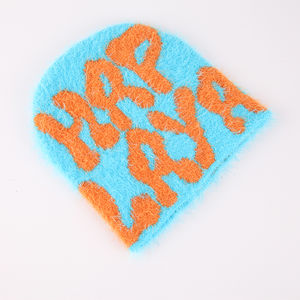 Gorro de Mohair de Alta Calidad con Material de Mohair, Logotipo Personalizado, Gorro de Jacquard Estampado, Gorro de Punto - Product Image 5