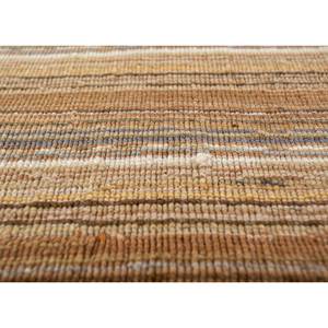 Tapis en laine et viscose tissé à la main à motifs rayés rouge et orange pour la maison Hwv-51015 - Product Image 3