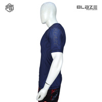Rashguard à manches courtes sublimé personnalisé pour le BJJ, chemises de compression unisexes - 73% polyester/27% élasthanne