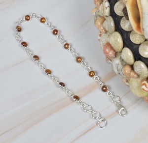 Natural Multi Tourmaline 925 Sterling <b>Silver</b> Gemstone <b>Adjustable</b> Handmade <b>Bracelet</b> October Birthstone Gift for Birthday - Product Image 3