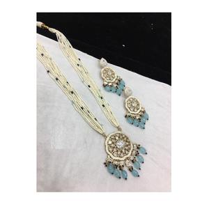 Conjunto de Collar y Aretes de Boda Majestic Kundan Moissanite con Diseño Clásico para Fábrica de Joyería al por Mayor - Product Image 2