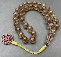 Chapelet Turquoise DURABLE conçu Tasbih accessoires de prière Tasbih en gros avec des formes de perles de résine naturelle perles de prière