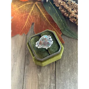 Bague en argent sterling avec turquoise Mohave artisanale non naturelle du sud-ouest, taille 8.25, pour usage quotidien - Product Image 4
