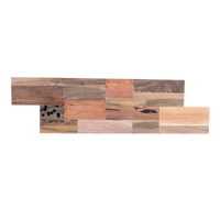 Panel de Pared de Madera de Barco Antiguo Moderno, Diseño 3D Insonorizante, Teca Reciclada para Entretenimiento Doméstico, Uso Comercial, Villas y Hoteles