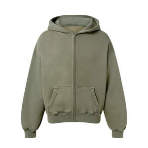 Sweats à capuche avec broderie pour hommes sweat à capuche zippé avec logo personnalisé sweat-shirt à fermeture éclair complète style streetwear marque privée sweats à capuche pour hommes - Product Image 1