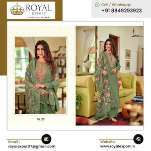 Amplia gama de ropa de boda de alta calidad pura Maheshwari seda viscosa con bordado Hevey pakistaní Salwar colección de trajes - Product Image 6