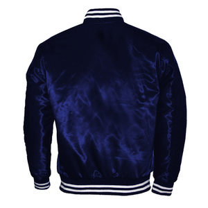 Satin Bomber Varsity Jacket Custom Embroidery Silk Satin Varsity <b>Quilted</b> Jacket Baseball Jacket Made in Pakistan - Product Image 6