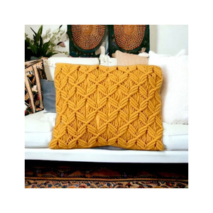 Vente chaude moutarde macramé taie d'oreiller Boho coussin décoratif pour la maison et l'hôtel pour le salon - Product Image 1