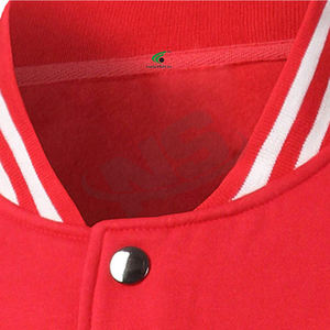 Veste d'hiver Letterman de couleur unie pour hommes, veste à col montant, vêtements de ville décontractés, vêtements chauds, veste de mode haut de gamme, vente en gros - Product Image 3