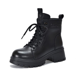 Botas de nieve para mujer con forro cálido y suela gruesa, botas de moda con cremallera lateral, botines casuales de punta puntiaguda fáciles de poner - Product Image 4