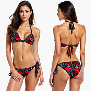 Conjunto de Bikini Sexy de Dos Piezas de Alta Calidad Personalizado OEM, Traje de Baño de Cintura Baja con Bordado para Mujer, Ropa de Playa Deportiva con OEM - Product Image 5