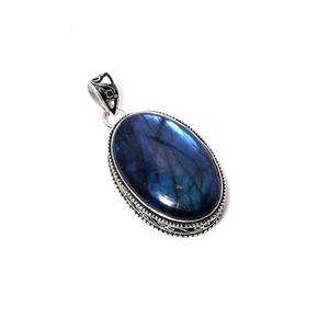 Pendentif Labradorite en Argent Sterling 925 Plaqué Or Collier Labradorite Naturelle Fait à la Main pour Femmes Fiançailles - Product Image 5