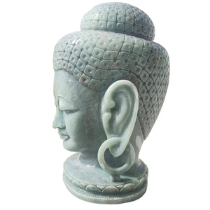 Buy Trending Green Aventurine Natural Modern <b>Buddha</b> <b>Head</b> Through-Carved Gemstone Sculpture Figurine Made India Handcrafted - Product Image 4