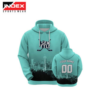 OEM ODM Heavy Fleece Warm up Custom Embroidery Stitched Ice Hockey <b>Jersey</b> Hoodies with Custom Logos High Quality Breathable - Product Image 5
