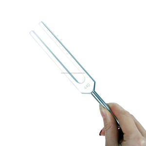 Diapason 440 Hz en alliage d'aluminium argenté, ensemble d'instruments, outil manuel de thérapie sonore médicale et vibratoire - Product Image 4