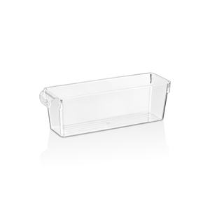Boîte de rangement multi-usages en plastique PP de 2300 ml, résistante aux aliments, avec poignée, légère, empilable, portable, transparente, couleur fumée - Product Image 1