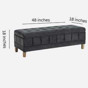Muebles de dormitorio contemporáneos de lino europeo, baúl gris con compartimento de almacenamiento ajustable, muebles para el hogar para uso en dormitorio - Product Image 2