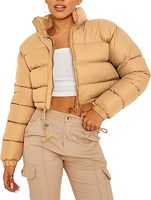 Blouson court matelassé réversible pour femme, imperméable, en molleton tricoté, avec fermeture éclair, rembourré en coton, personnalisable avec logo, nouvelle mode