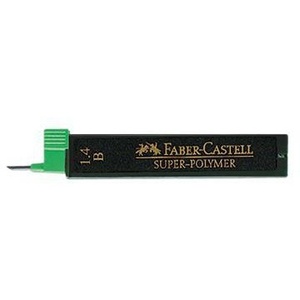 Lápiz de Grafito Fino Negro Faber-Castell Super Polymer 1.4mm B, Paquete de 6 Unidades - Product Image 1