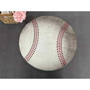 Tapis imprimé : Tapis sur le thème du baseball, Tapis tendance, Tapis circulaires, Tapis motivants, Tapis fin non tissé - Product Image 1
