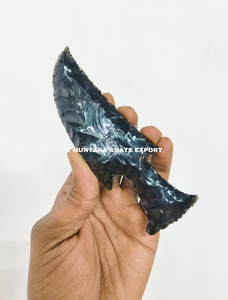 งานหัตถกรรมหินกึ่งมีค่าทำจากคริสตัลนำโชครูปปั้นนำโชคพลอยพรีเมี่ยมสีดำทำด้วยมือ - Product Image 5