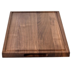 Tabla de cortar con ranuras y superficie apta para cuchillos, diseño grueso y liso, ideal para cortar pan, servir y uso diario en la cocina. - Product Image 3