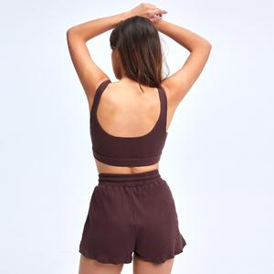 Women's Nylon Ombre Sports Bodysuit Gym Yoga Shockproof Fitness Suit with One-piece Chest Pad Leggings - Product Image 6