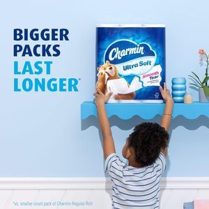 Charm Ultra Soft Eco-Friendly Disposable Virgin Wood Pulp Toilet <b>Paper</b> 6 Mega <b>Rolls</b> 4 Regular <b>Rolls</b> Strong 3ply 2ply Washable - Product Image 5