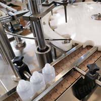 Machine de remplissage et de bouchage de flacons de gouttes oculaires haute vitesse 2-500 ml, ligne de remplissage rotative automatique pour vernis à ongles et colle, avec étiquetage, à vendre
