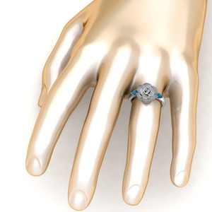 Bague de fiançailles de style cendrillon en argent 925 plaqué or avec diamant rond en édition limitée pour femmes bijoux fins au meilleur prix - Product Image 6