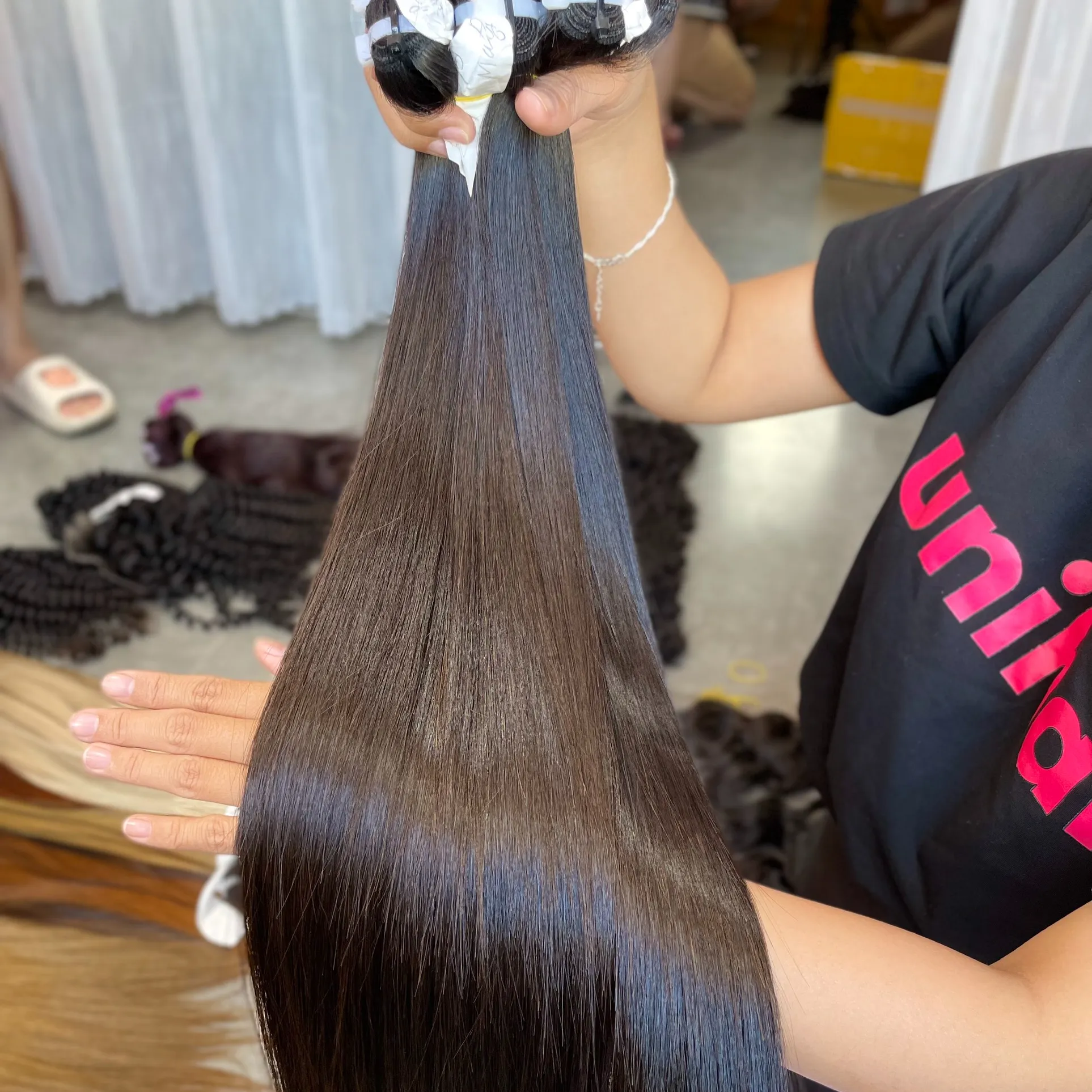High Quality Hair Weave Extension 100% Human Virgin Vietnamese Raw Hair Supplier Bundles Raw Virgin Cuticle Aligned Hair