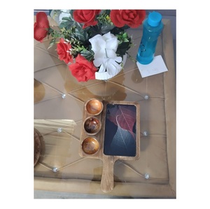 Factory Price Acacia Wood Serving Tray <b>Platter</b> With Unique Rectangle Design Export Quality In India - Product Image 1