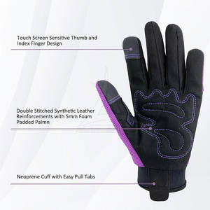 Gants de mécanicien résistants aux perforations, gants de sécurité pour l'utilisation d'outils et la manipulation d'équipements, cuir, néoprène, sans silicone, personnalisables - Product Image 5