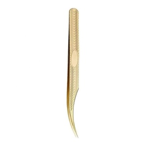 Pince à épiler professionnelle pour extensions de cils, nouvelle conception, volume, en acier inoxydable, à bout rond classique - Product Image 6