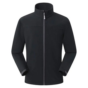 Chaquetas Softshell para exteriores transpirables personalizadas para hombres, chaqueta de trabajo táctica ligera a prueba de viento, cremallera completa y bolsillos - Product Image 2