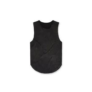 Débardeur en coton pour hommes, tricoté, de musculation, de gym, de fitness, gilet musculaire personnalisé, couleur unie, vente en gros