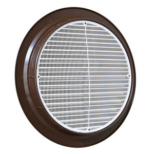 Modern 200 mm Round ABS Plastic Aluminum <b>Register</b> with Recessed Mounting Hole Brown Outdoor Ventilation <b>Grilles</b> Design - Product Image 3