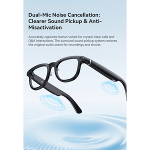 Lunettes intelligentes avec caméra HD 8MP, enregistrement vidéo 1080P, assistant IA, commande vocale, étui de charge magnétique - Product Image 4