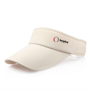 Wholesale Custom Logo Embroidered Unisex Plain Tennis Hat Sun Visor Cap Empty Top Running Hat Tennis Cap by Inspire Apparel - Product Image 2