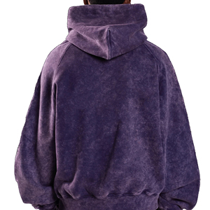 Vente en gros de sweat à capuche délavé à l'acide avec logo personnalisé pour hommes sweat à capuche surdimensionné en coton XL avec technique brodée poids lourd - Product Image 6