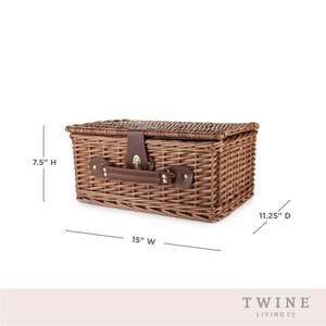 Seaside Newport Wicker <b>Picnic</b> Basket Set Handmade Storage Basket Wholesale eco-friendly Made in Viet Nam - Product Image 3