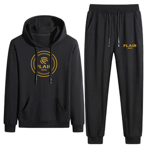 Conjuntos de gimnasio de invierno para hombre 2025, chándal informal ecológico de gran tamaño con manga larga transpirable a prueba de viento, Color sólido, talla XL - Product Image 3