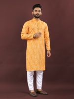 Semi-lin attrayant avec impression numérique Kurta Pajama exportateur mondial et fournisseur de Surat au taux le plus bas