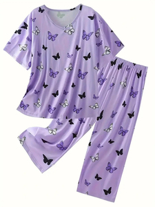 Cómodos pijamas transpirables de invierno para mujer, manga larga de plumas, ropa de dormir suave con botones, conjunto de ropa de dormir - Product Image 6