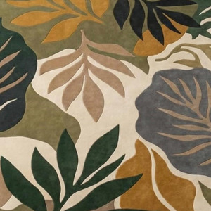 Alfombra de Lana Hecha a Mano Personalizada, Alfombra de Lana Orgánica con Forma de Hoja, Alfombra para Sala de Estar, Decoración del Hogar, Respaldo de Látex, Regalo de Año Nuevo - Product Image 5