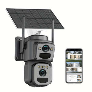 Caméra de sécurité extérieure sans fil WiFi 2K 300W avec panneau solaire, surveillance de sécurité IP multifonctionnelle - Product Image 1