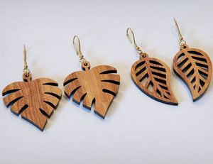 Noyer Rose Designer Boucles D'oreilles Giveaway Exagéré Boucles D'oreilles Vintage Géométrique Long Gland Perles En Bois Dangle Boucles D'oreilles - Product Image 5