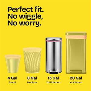 Sacs poubelle de cuisine Glad Tall 13 gallons, sacs poubelle MaxStrength à la senteur de fleurs de cerisier, avec cordon de serrage, 90 unités - Product Image 4