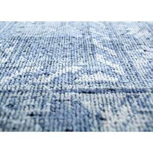 Tapis en laine noué à la main Erbe AKWL-3106 bleu, 9x12, motif géométrique rectangulaire, pour la décoration de la maison, du salon et de l'couloir - Product Image 3