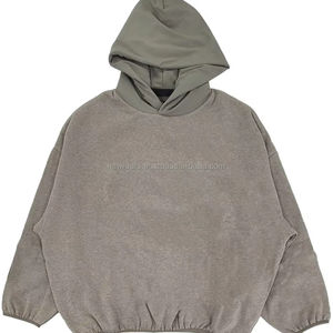 Sweat-shirts et pulls à capuche personnalisés pour hommes, 100% coton, uni, épais, polaire, lourd, pull à capuche surdimensionné, logo imprimé personnalisé - Product Image 1